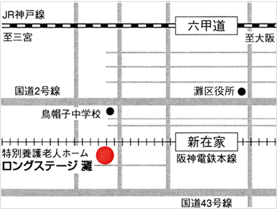 ロングステージ灘の地図